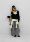 (UNISEX) Tenum Back Pocket Balloon Wide Slacks