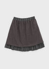 Noere check tiered midi skirt