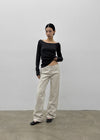 [MADE] Bmel Low-waisted Straight Cotton Pants