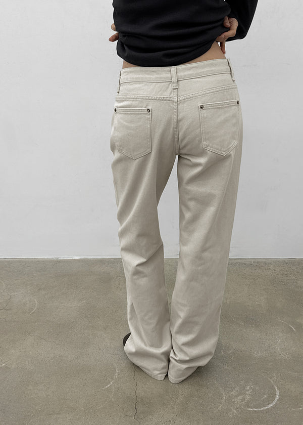[MADE] Bmel Low-waisted Straight Cotton Pants