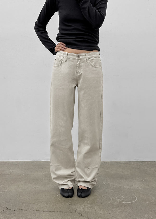 [MADE] Bmel Low-waisted Straight Cotton Pants