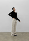 [MADE] Bmel Low-waisted Straight Cotton Pants