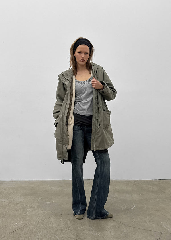 [MADE] Cro Bouclein Hooded Field Jacket