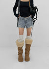 Clue distressed denim shorts