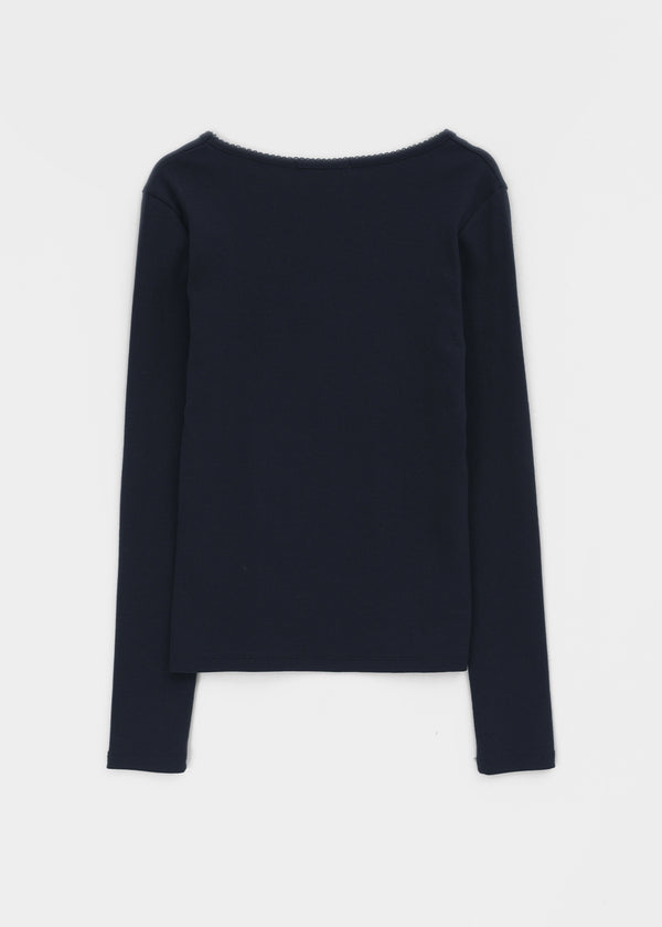 [MADE] Giselle Ring Lace Square Long Sleeve Tee