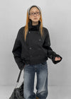 Luadi Frill Double-Button Short Jumper