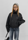 Luadi Frill Double-Button Short Jumper