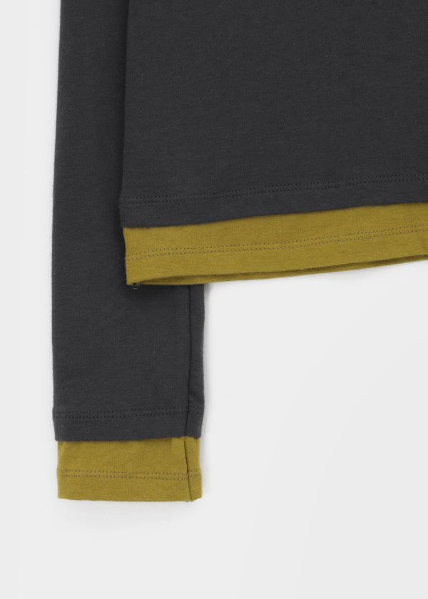 [MADE] Ove Layered V-neck Long Sleeve Tee