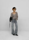 Lue Wool Knit SET - Cardigan, Sleeveless