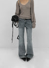 Vie low-waist bootcut denim pants