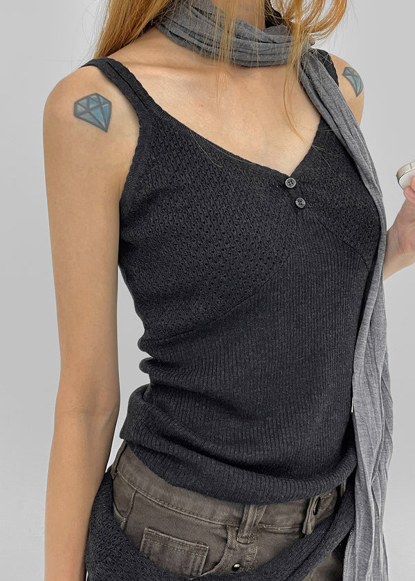 Lue Wool Knit SET - Cardigan, Sleeveless