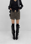 Bellati Studded Washed Shorts