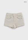 Bellati Studded Washed Shorts