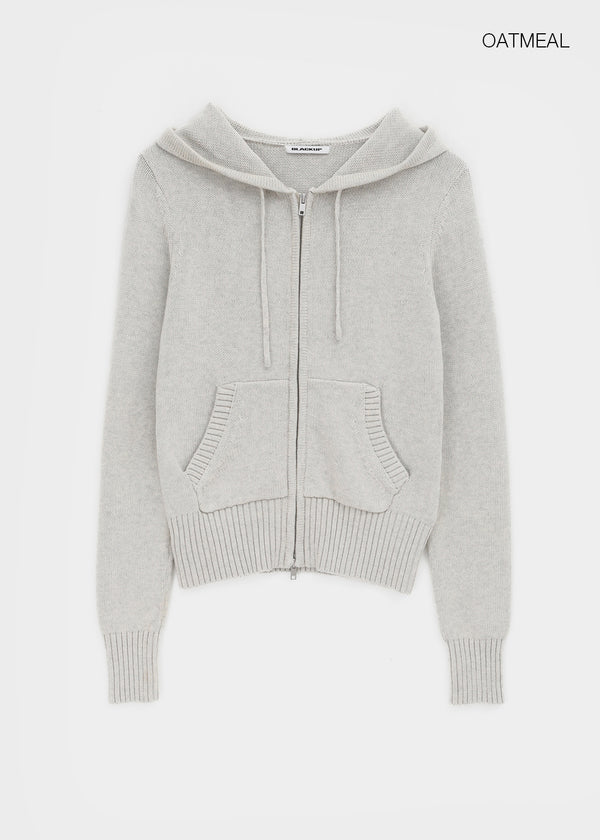 [MADE] Kurone Hooded Knit Zip-up