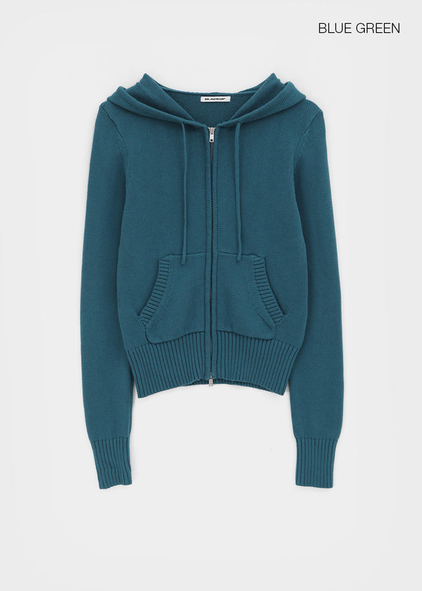 [MADE] Kurone Hooded Knit Zip-up