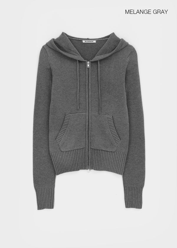 [MADE] Kurone Hooded Knit Zip-up