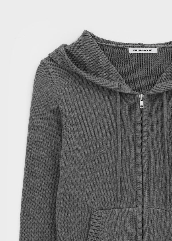 [MADE] Kurone Hooded Knit Zip-up