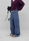 Moel Washed Wide Double Cargo Pants