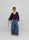 Brandt V-neck wool knit