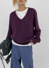 Brandt V-neck wool knit
