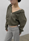 [MADE] Bennoir Semi-Crop Zip-Up Hoodie