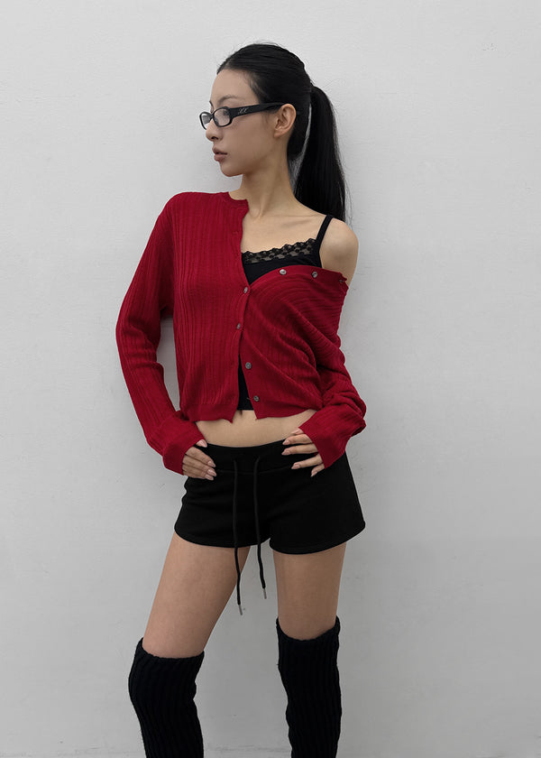 Divier Ribbed Wool Knit Cardigan