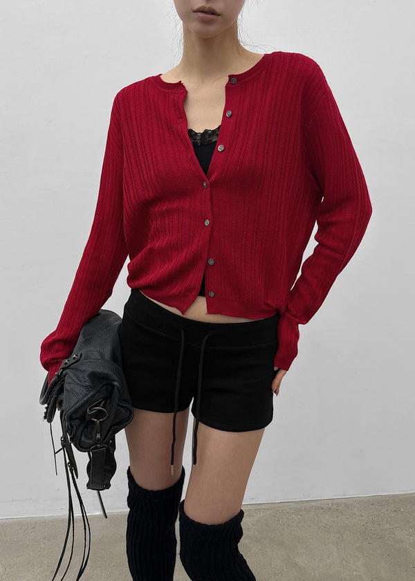 Divier Ribbed Wool Knit Cardigan