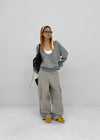 Moel Washed Wide Double Cargo Pants