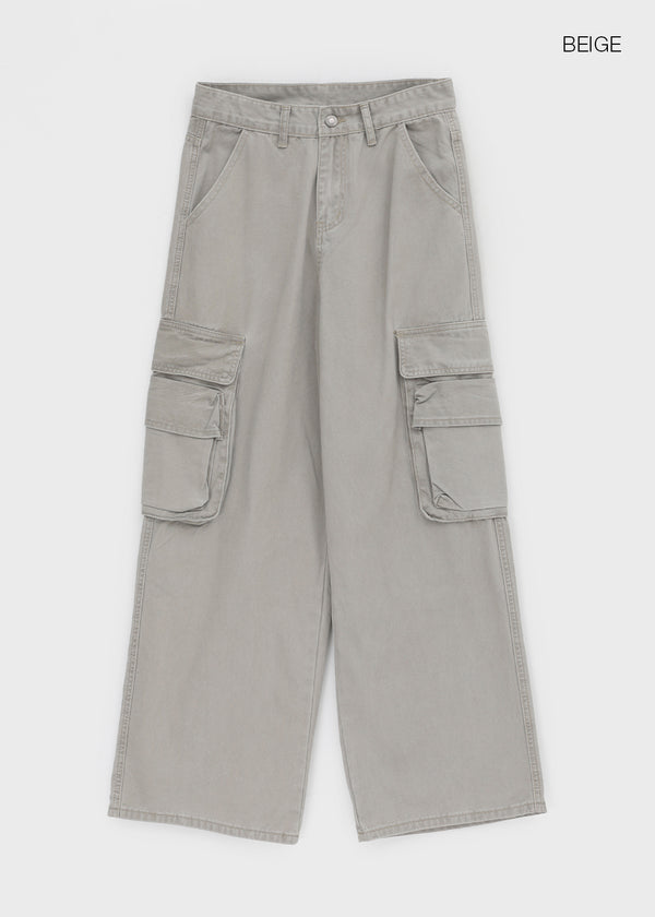 Moel Washed Wide Double Cargo Pants