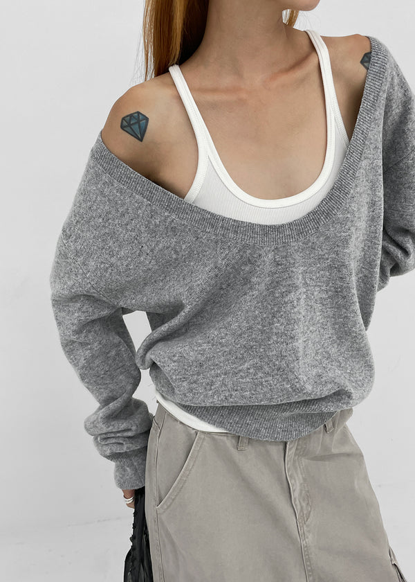 [MADE] Dennel Deep U-Neck Knit