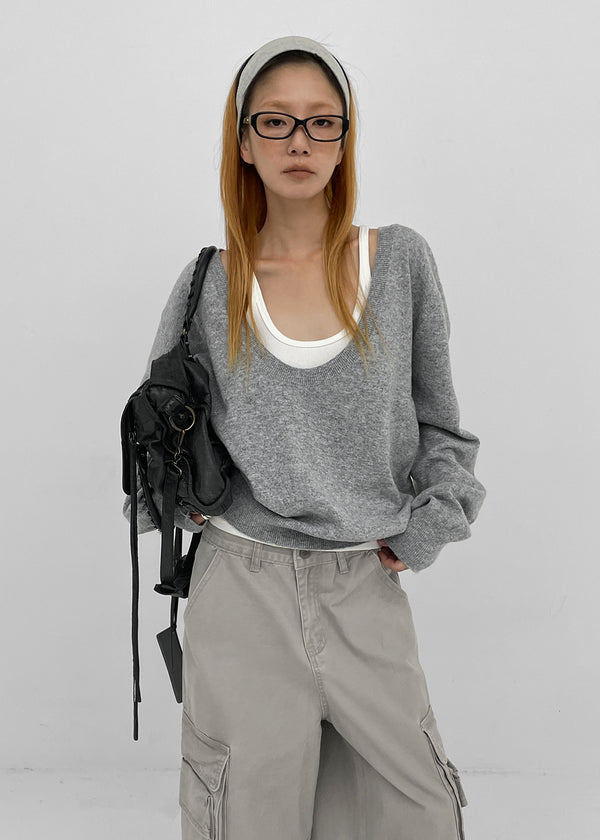 [MADE] Dennel Deep U-Neck Knit