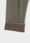 Pia check wide cotton pants