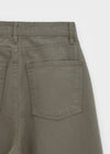 Pia check wide cotton pants