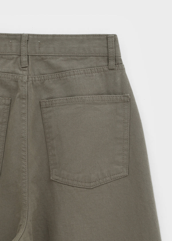 Pia check wide cotton pants