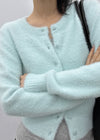 [MADE] Le Mink Round Neck Fur Knit Cardigan