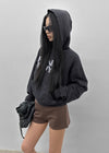 Dunkit Lettering Semi-Crop Hoodie