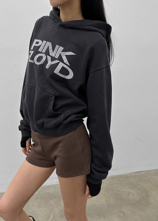 Dunkit Lettering Semi-Crop Hoodie