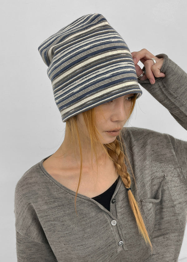 Roanick Striped Knit Beanie