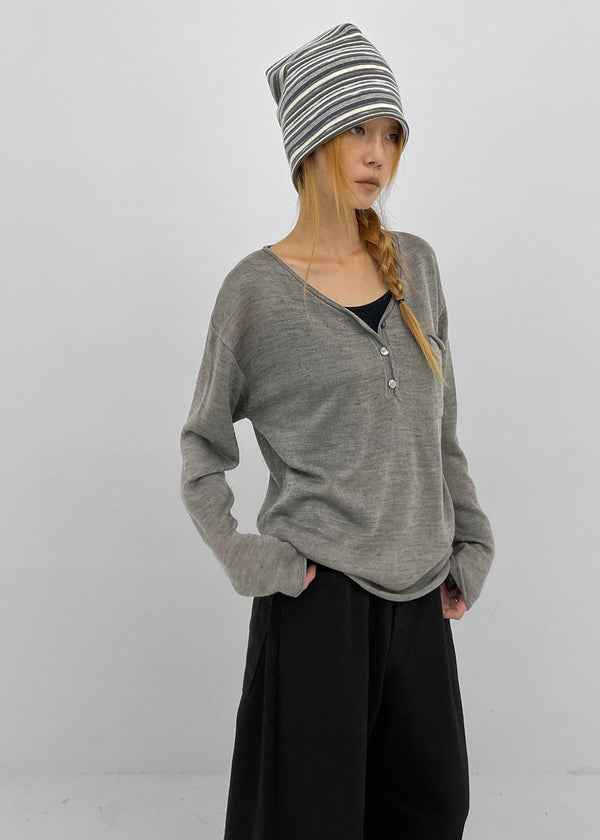 Merdy Henley Neck Knit
