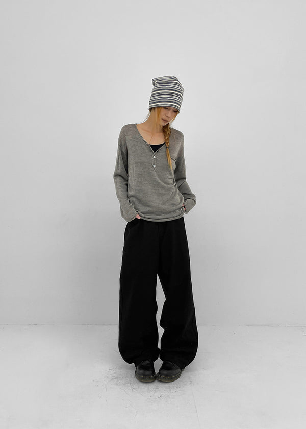 Merdy Henley Neck Knit