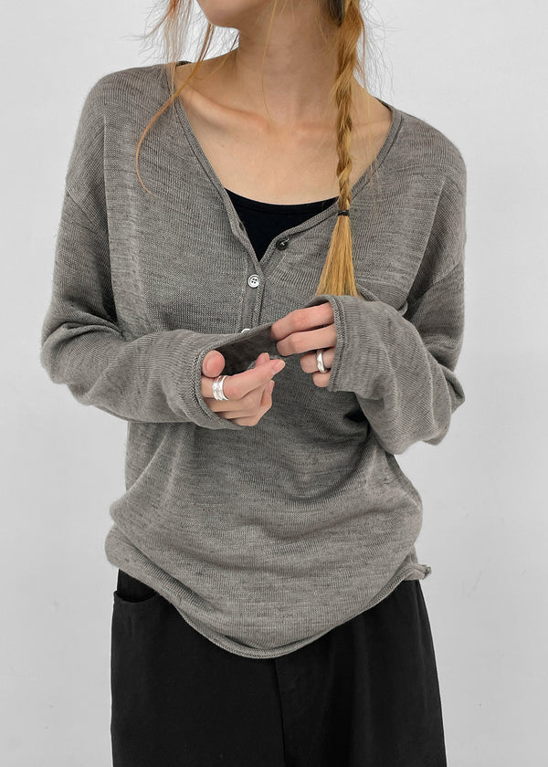 Merdy Henley Neck Knit