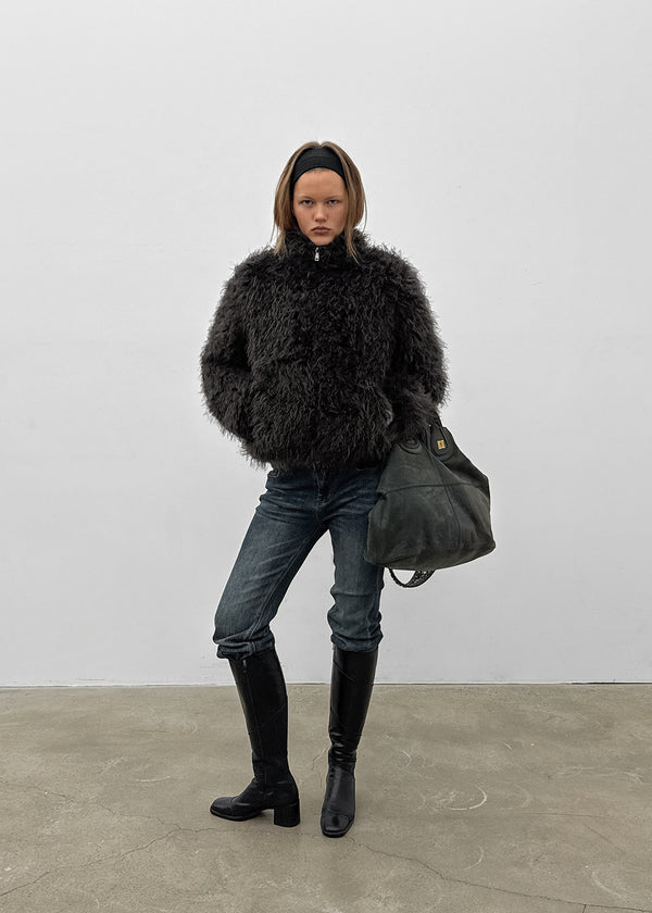 [MADE] Nanaba High-neck Fur Jacket