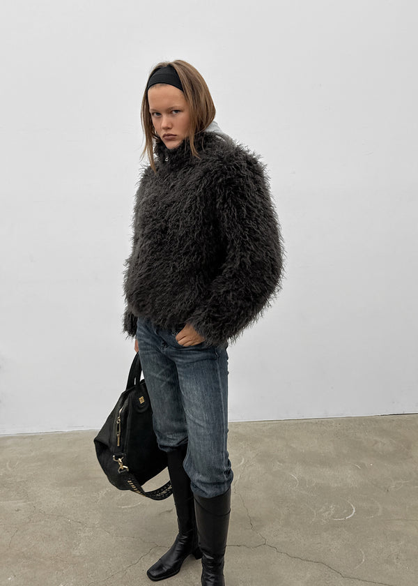 [MADE] Nanaba High-neck Fur Jacket