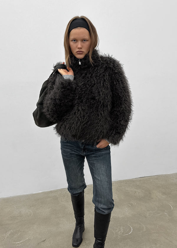 [MADE] Nanaba High-neck Fur Jacket