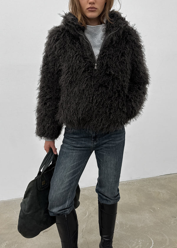 [MADE] Nanaba High-neck Fur Jacket