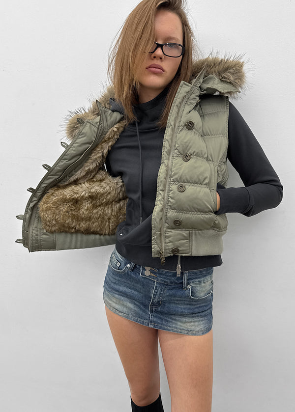 [MADE] Vanity Fur-Trimmed Wellon Padded Vest