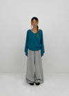 Dea Line Elastic Waist Wide String Pants