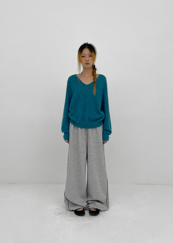 Dea Line Elastic Waist Wide String Pants