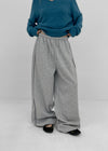 Dea Line Elastic Waist Wide String Pants
