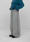 Dea Line Elastic Waist Wide String Pants
